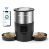 4.5L Smart Pet Feeder WiFi/Button Stainless Steel Bowls