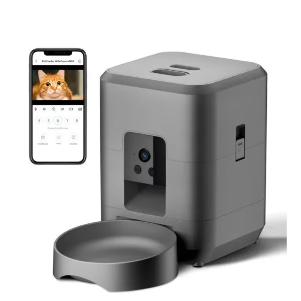 2 Smart WiFi Pet Feeder with Camera 2L Automatic Cat Dog