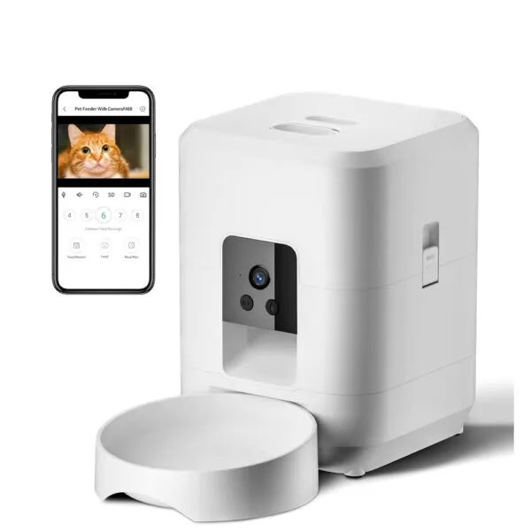 3 2L Smart WiFi Pet Feeder with Camera for Cats and Small Dogs