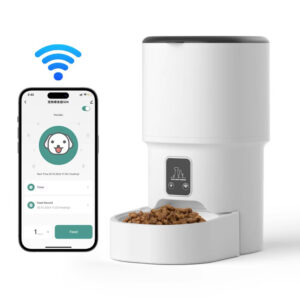 4L WiFi Automatic Pet Feeder with Button Backup for Cats Dogs