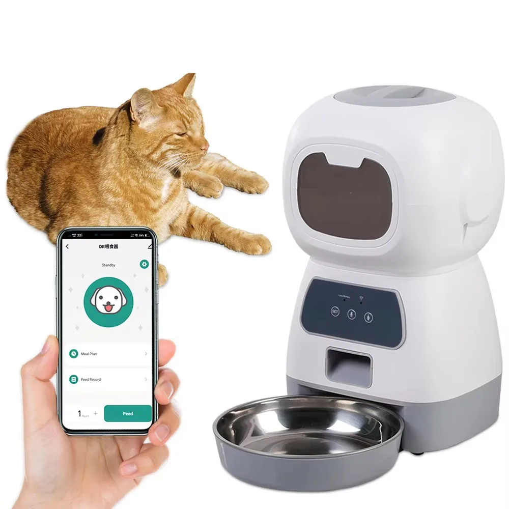 3.5L Tuya smart pet feeder with swirl slow-feed bowl, the Tuya model in this smart pet feeder comparison