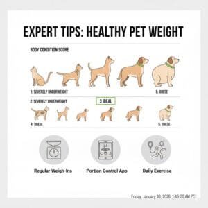Expert tips on how to keep your pet at a healthy weight using a BCS chart