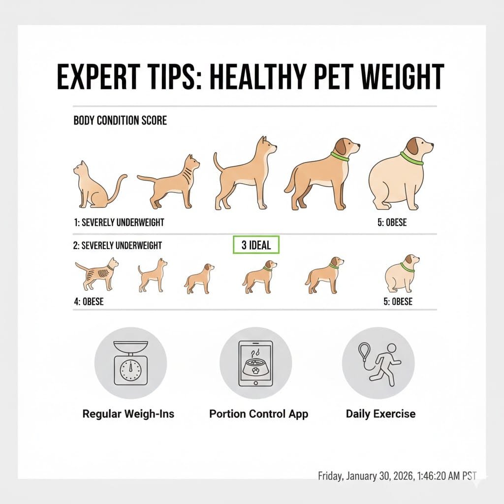 Expert tips on how to keep your pet at a healthy weight using a BCS chart