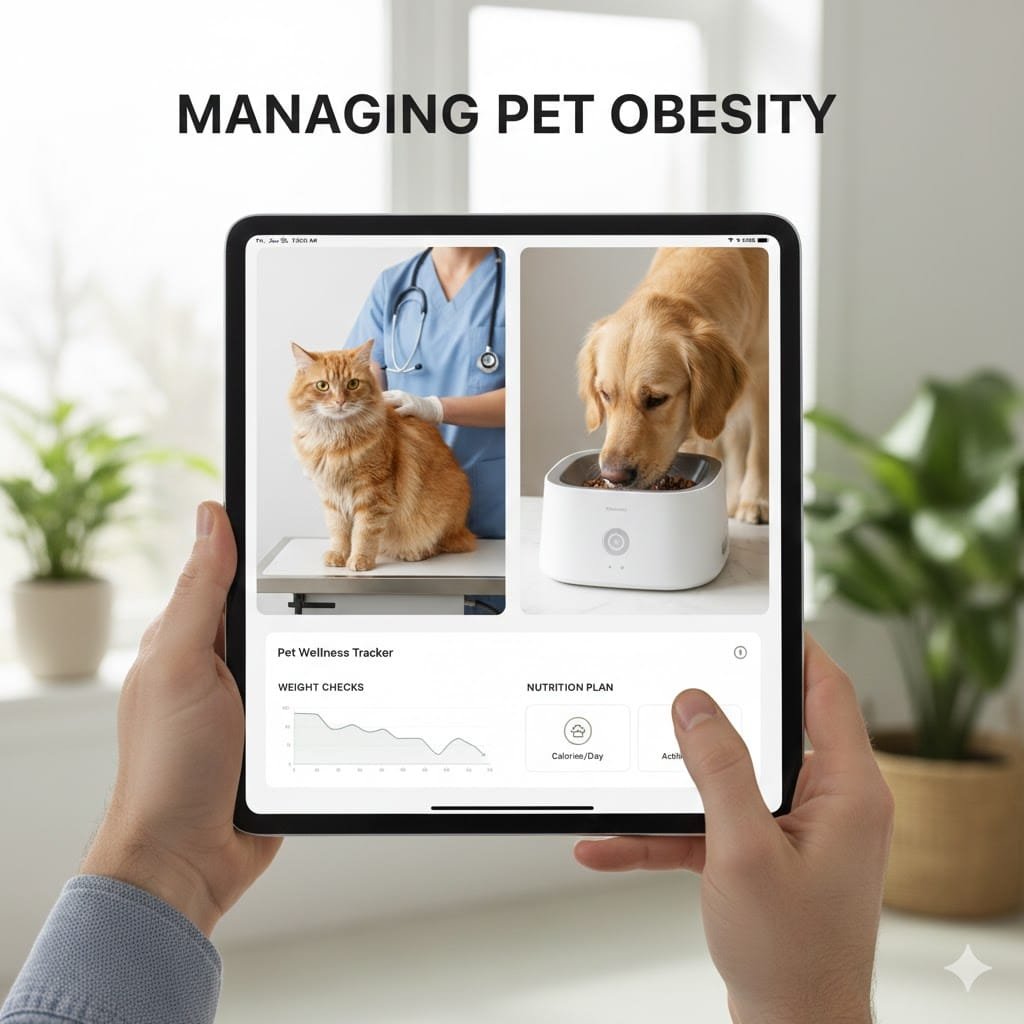 Managing Pet Obesity through professional weight checks and nutrition
