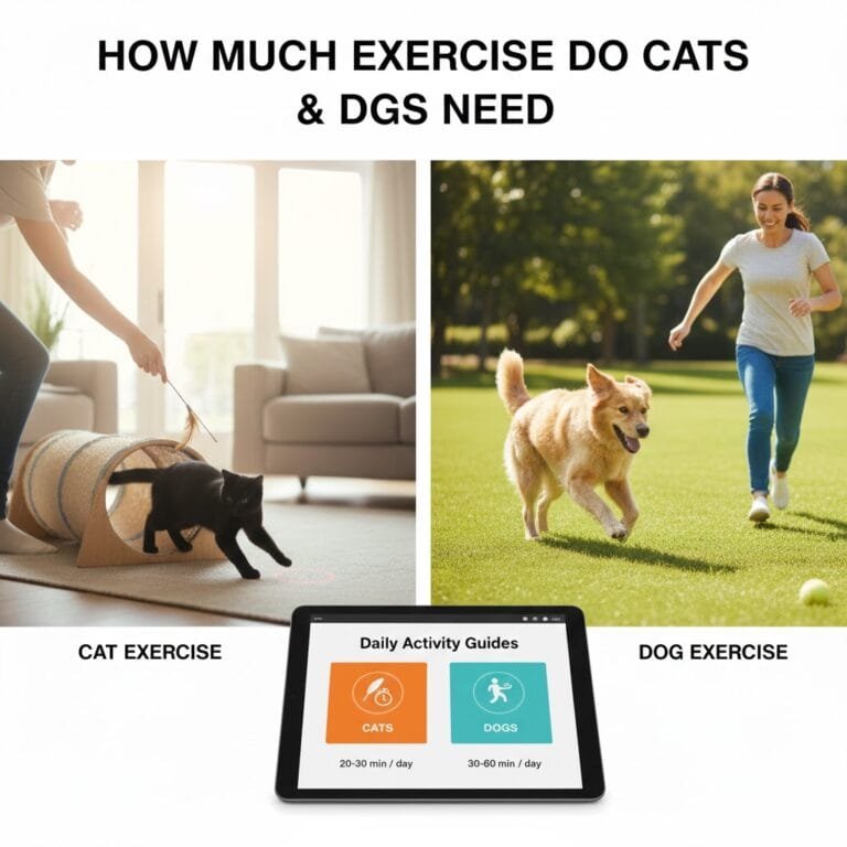 how much exercise do cats and dogs need for longevity