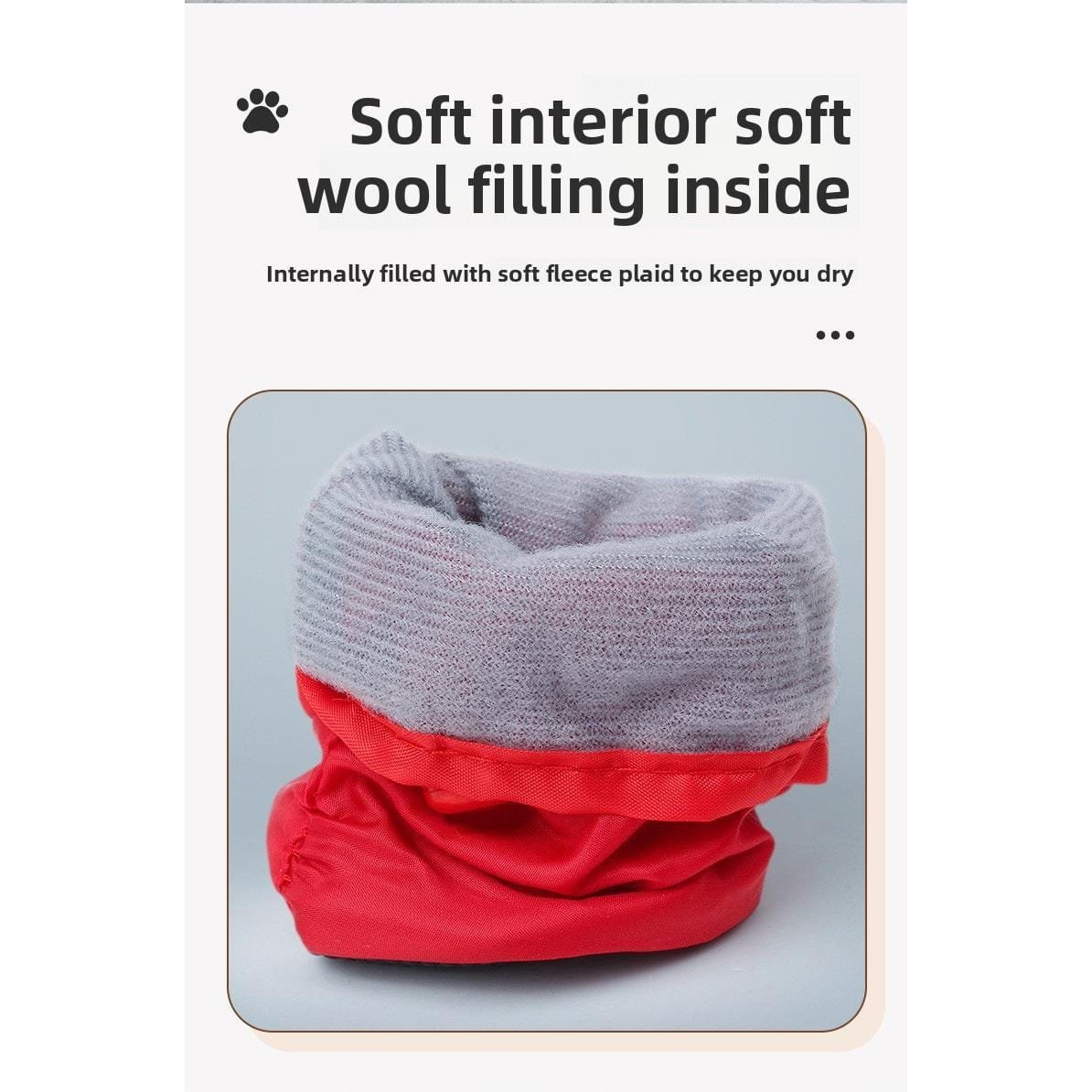 soft fleece-lined dog boots showing warm interior 2