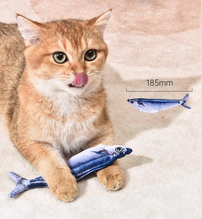 pacific saury fish cat toys for indoor cats