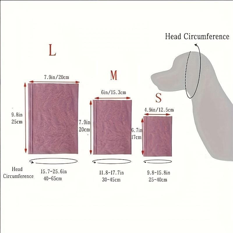 dog ear muffs calming fleece snood on large dog 6