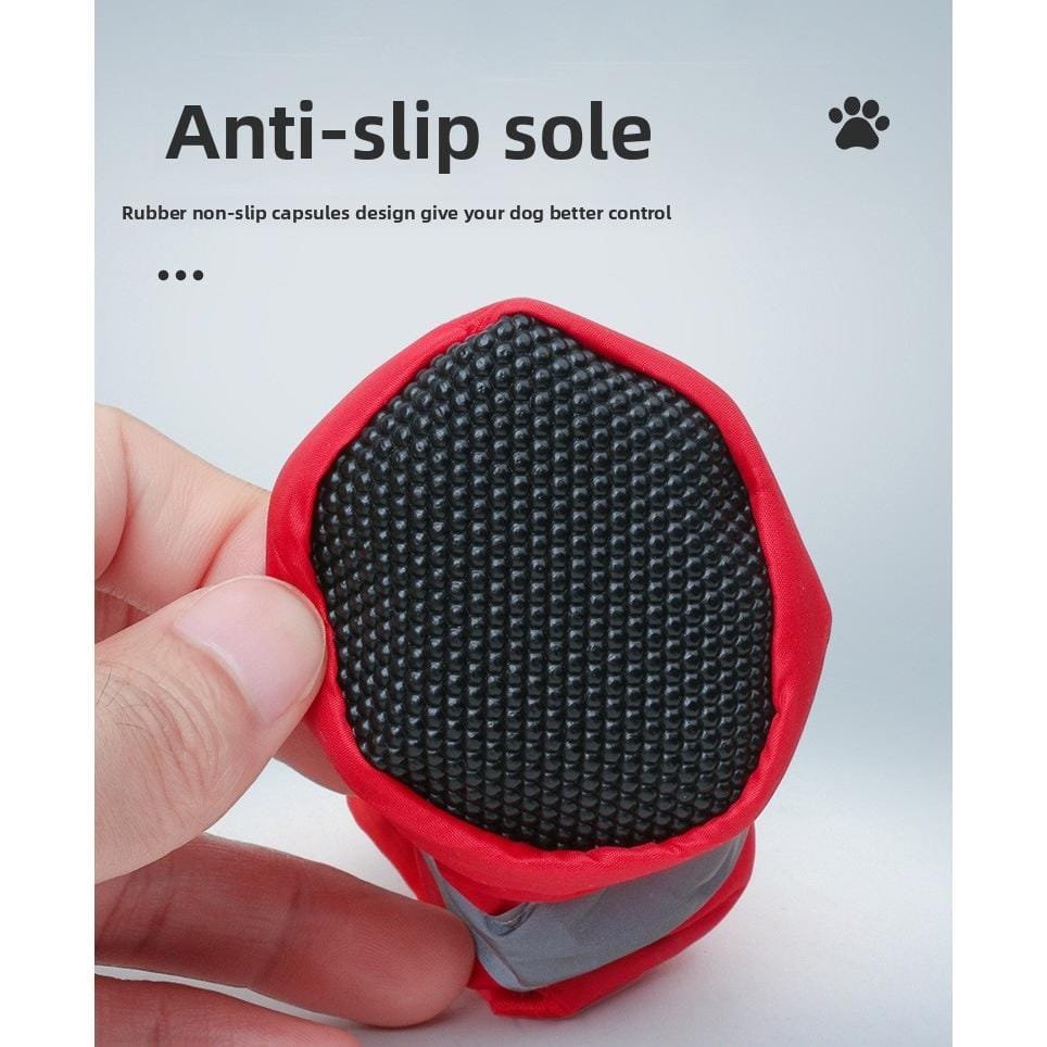 soft fleece-lined dog boots showing warm interior 1