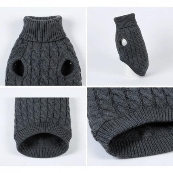 Cable Knit Dog Sweater
