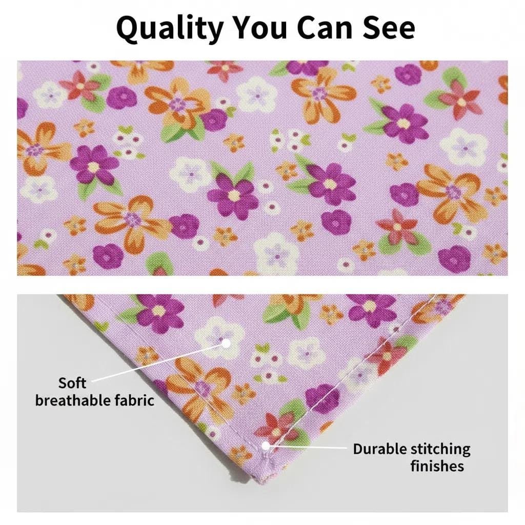 golden retriever wearing dog bandanas pink floral triangle bandana outdoors