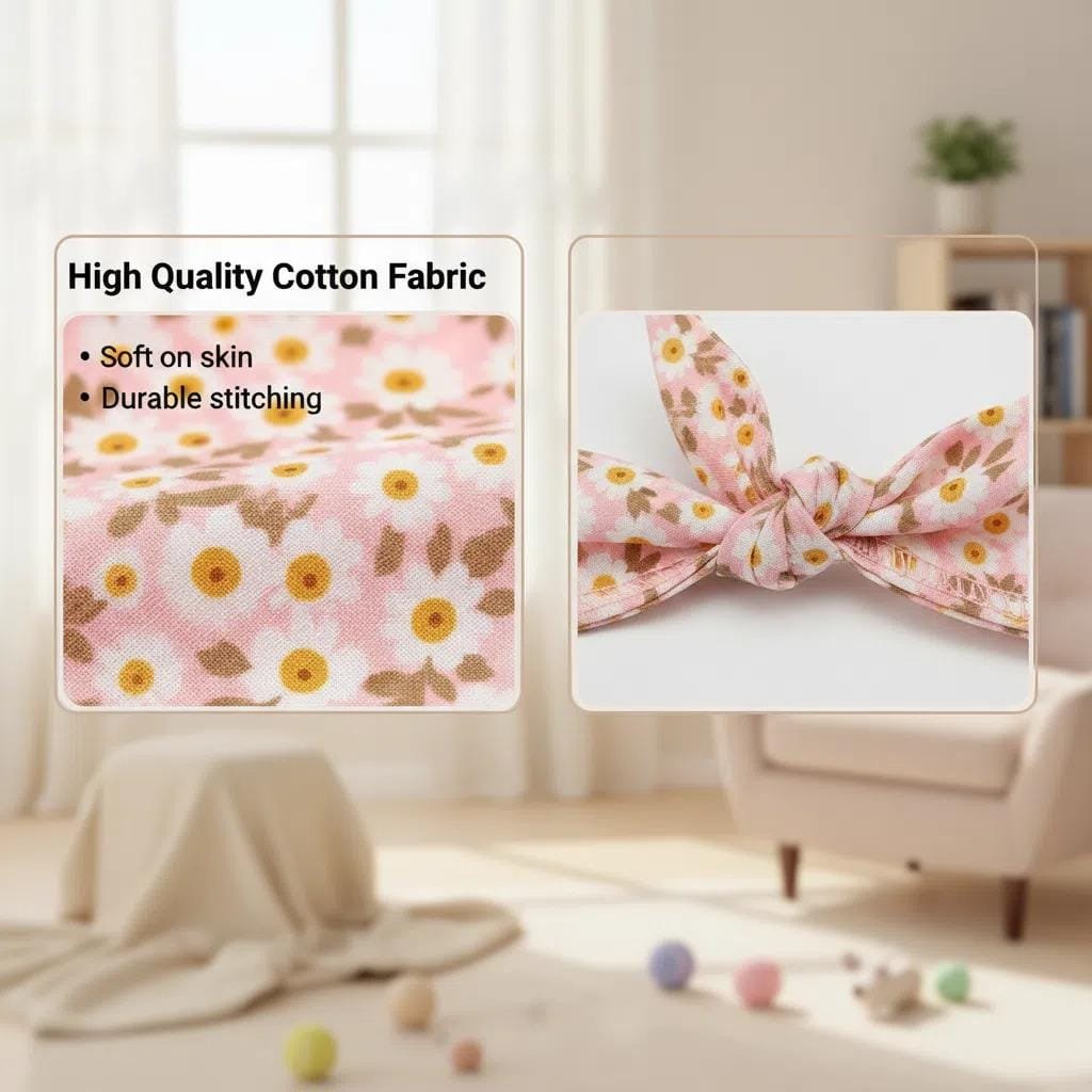 dog bandanas pink floral cotton bandana on small white dog