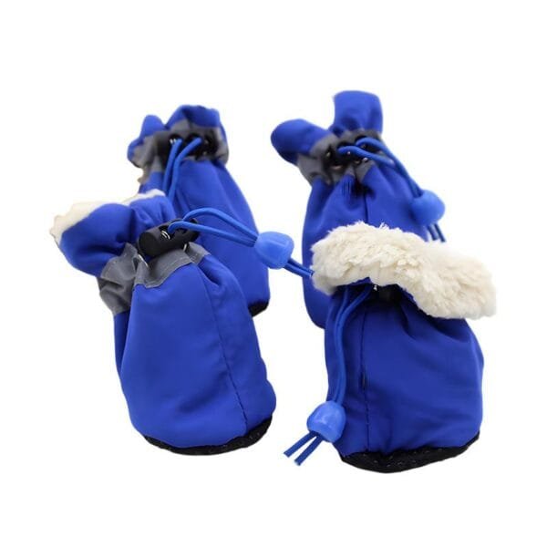 soft fleece-lined dog boots showing warm interior 12