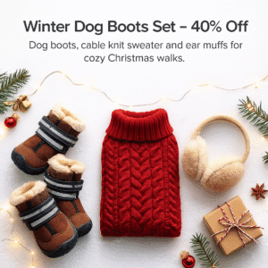 Winter Dog Boots Set – 40% Off