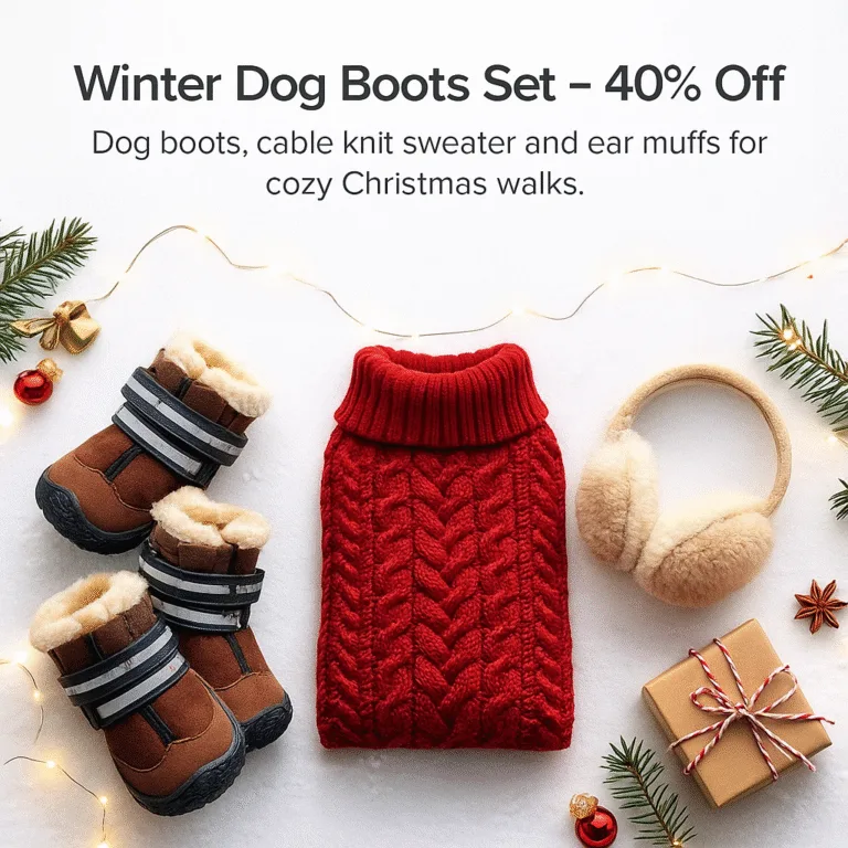Winter Dog Boots Set – 40% Off