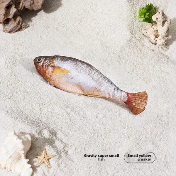 Yellow Croaker pacific saury fish cat toys for indoor cats