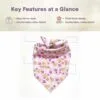 golden retriever wearing dog bandanas pink floral triangle bandana outdoors golden retriever wearing dog bandanas pink floral triangle bandana outdoors