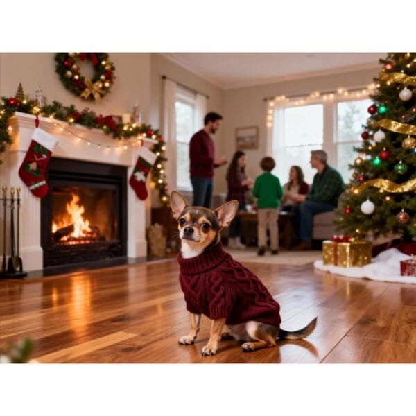 Cable Knit Dog Sweater