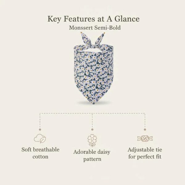 close-up of fabric and stitching on dog bandanas purple floral design close-up of fabric and stitching on dog bandanas purple floral design