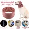 dog ear muffs calming fleece snood on large dog dog ear muffs calming fleece snood on large dog 4