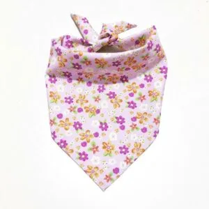 golden retriever wearing dog bandanas pink floral triangle bandana outdoors golden retriever wearing dog bandanas pink floral triangle bandana outdoors