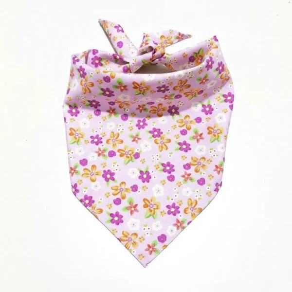 golden retriever wearing dog bandanas pink floral triangle bandana outdoors golden retriever wearing dog bandanas pink floral triangle bandana outdoors