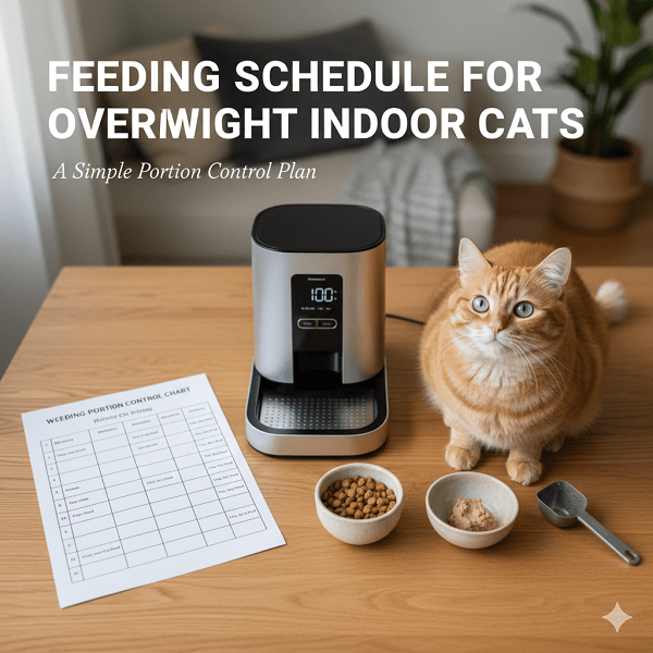 Feeding schedule for overweight indoor cats