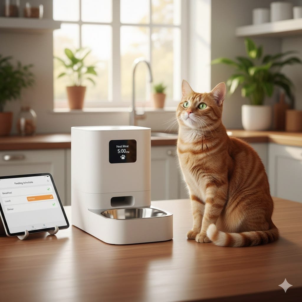 Creating a professional feeding schedule for overweight indoor cats