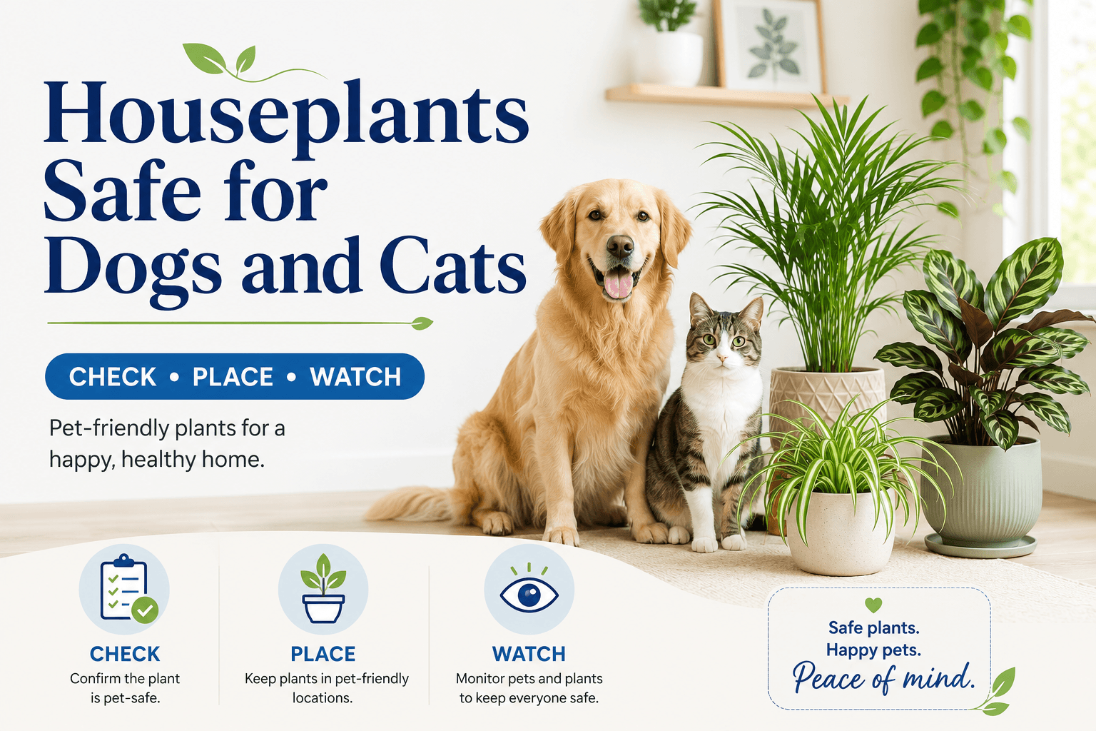 houseplants safe for dogs and cats cover image with check place watch badge