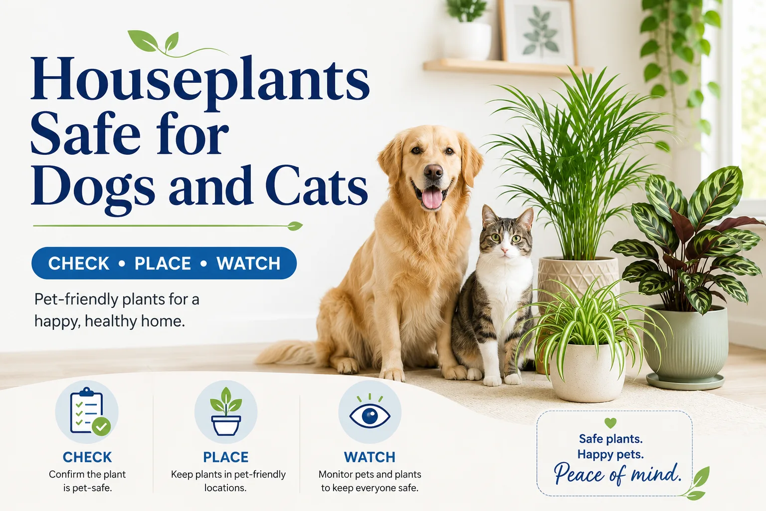 houseplants safe for dogs and cats cover image with check place watch badge