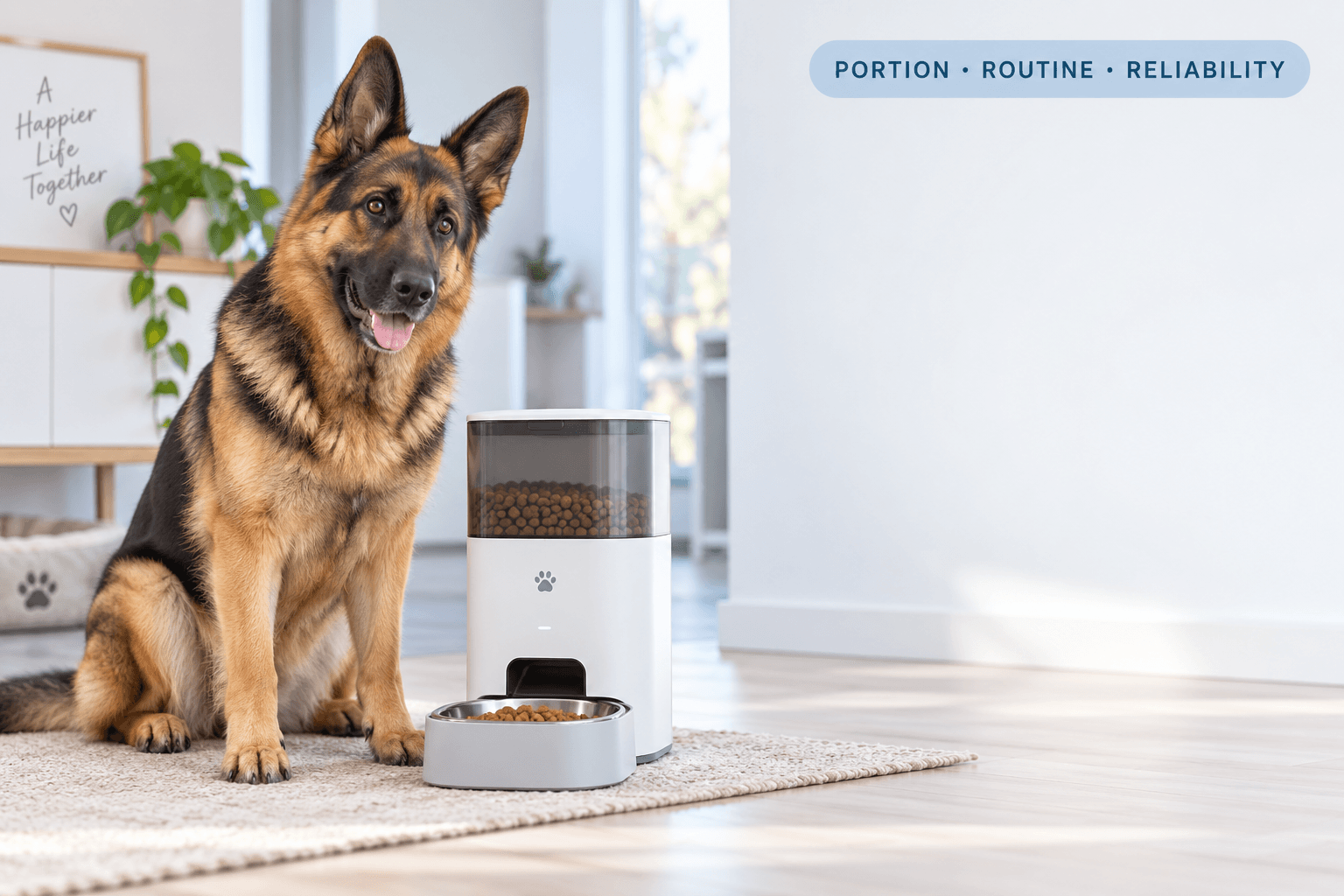 german shepherd automatic dog feeder