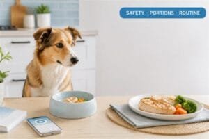 can i feed my dog table food cover image with safety portions routine badge