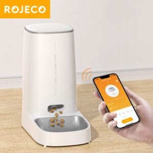 4L WiFi Automatic Pet Feeder with Button Backup for Cats and Dogs